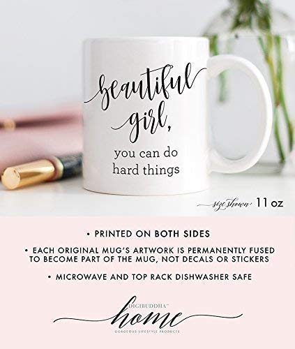 beautiful girl you can do hard things mug