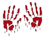 BLOODY HANDS Zombie Vampire Monster Die Cut Vinyl Decal Sticker - 8