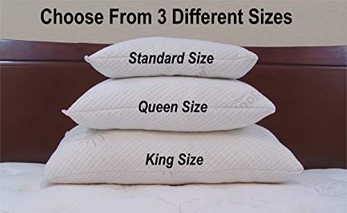 Snuggle-Pedic Supreme Plush Ultra-Luxury Hypoallergenic Bamboo Shredded Gel-Infused Memory Foam Pillow Combination with Adjustable Fit & Zipper Removable Kool-Flow Cooling Pillow Cover (Standard)