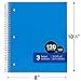 3-Subject Spiral Notebook - Writing Materials For Kids And Adults – 6 Pack Color May Vary - Office Products School Supplies - By Kidsco