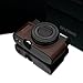 Gariz Genuine Leather HG-RX100M3BR Camera Metal Half Case for Sony RX100III RX100M3 with Hand Grip Brown