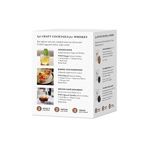 Teroforma 1pt WHISKEY COCKTAIL PACK Infusion Blends for Alcohol & Spirits â€“ Flavor Infuser Packets for Home Infusion (6 Packets - 2 Ginger, 2 Barrel, 2 Spiced Vanilla)