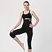 Gowhods Women's High Waist Slimming Sweat Sauna Pants Stitching Fabric Compression Hot Thermo Body Shaper Capri Leggings for Waist Training and Fat Burning
