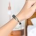 Wearlizer Compatible with Alta and Alta hr Bands for Women Bracelet Metal Silver Rose Gold Black Pink Metal Replacement Wrist Band Accessories Straps Bangle (Black)