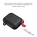 Silicone Cover for Apple AirPods 2 / 1 Charging Case, Crash Scratch Resistant Silicon Skin with Keychain for Air Pods Earbuds Case (Black)