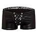 K-Men Mens Metallic Shiny Underpant Boxer Shorts Lace up Underwear Brief Bikinis