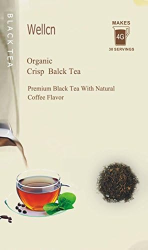 Wellcn Organic Black Tea - No Fillers, Additives or Artificial Ingredients of Any Kind (30cups)