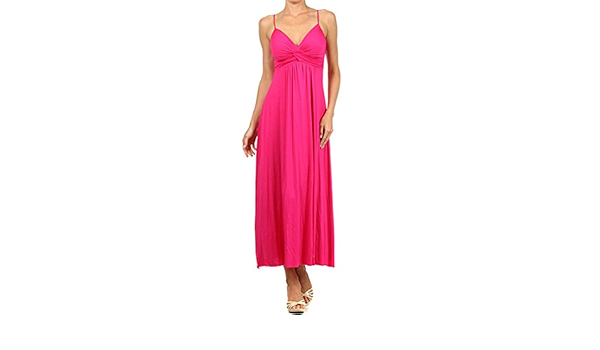 pink thin strap dress