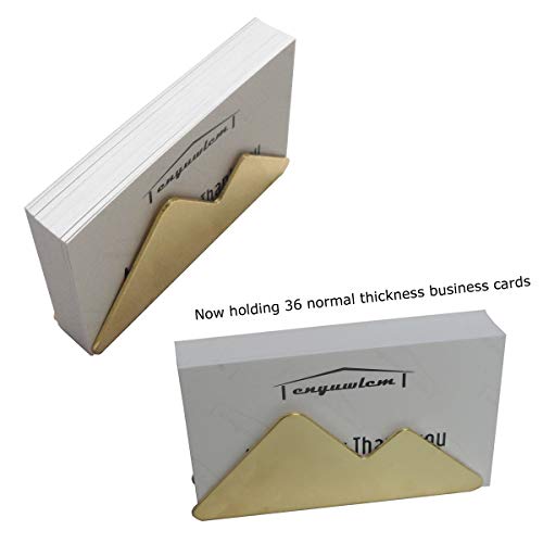 Enyuwlcm Metal Desk Card Holder Business Card Display Stand for Women Gold 1 Pack - Thumbnail 3