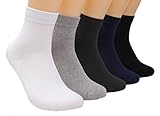 MSG Men’s 5 Pack Pure Color Comfort Thick Bamboo Fiber Crew Socks #ZR2