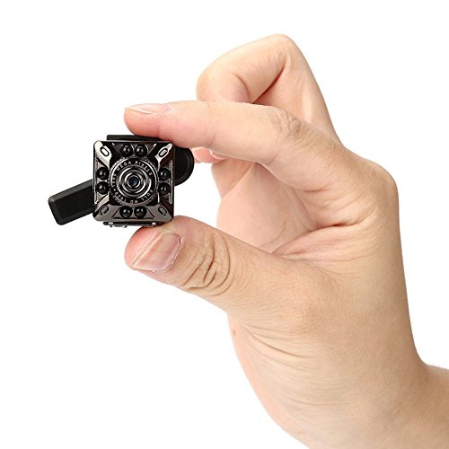 SQ10 1080P Mini Camera 12.0MP IR Night Vision Camcorder Mini DV Camera Small Home Camera Home Security Surveillance Camera Full HD Mini Video Camera for Home Security Systems with Camera Holder