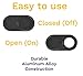 Foretra - Ultra Thin Metal Webcam Cover Privacy Slide for Your Laptop Tablet Avoid Camera Hacking and Protect Your Privacy 5-Pack (Black)