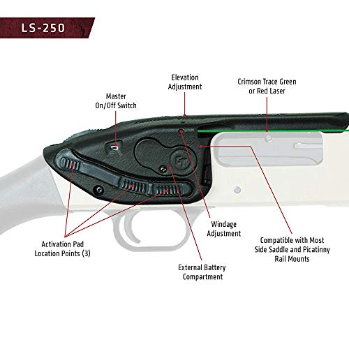 Crimson Trace LS-250G Mossberg Shockwave Laser Saddle Green Laser Sight for Mossberg 500 & 590 Shotguns