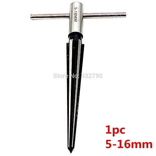 Meka-supplies - Taper Reamer Deburring Hand Tool 5-16mm 1/8-1/2''(3-13mm) 1:10 Tapered Hand Reamer Deburrer Hole Repair Deburring Tube Pipe Hole