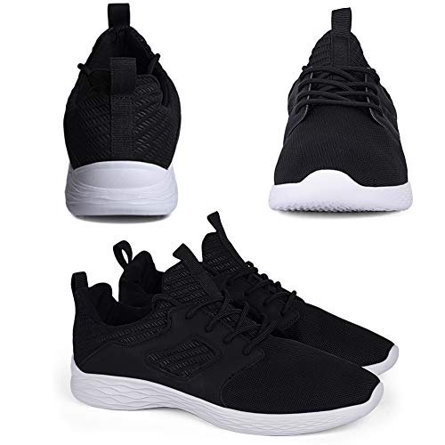 DierCosy Mens Running Shoes Tennis Shoes Mesh Breathable Lightweight Slip on Gym Walking SneakersBlack 9