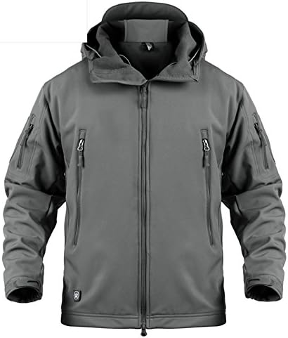 LASIUMIAT Special Ops Softshell Jacket Fleece Coat Men's Military Tactical Hiking Camouflage Hunting Jackets Hooded