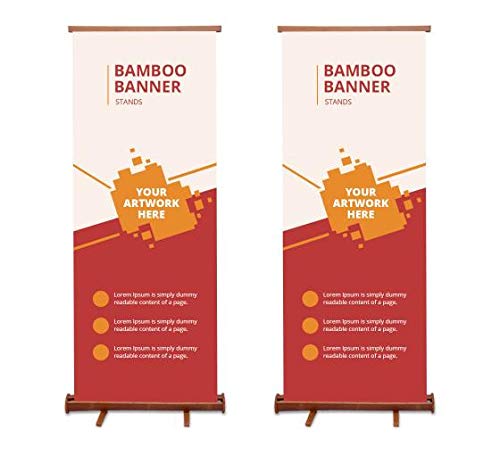 Circleone Bamboo Roll Up Retractable Banner Stand Trade Show