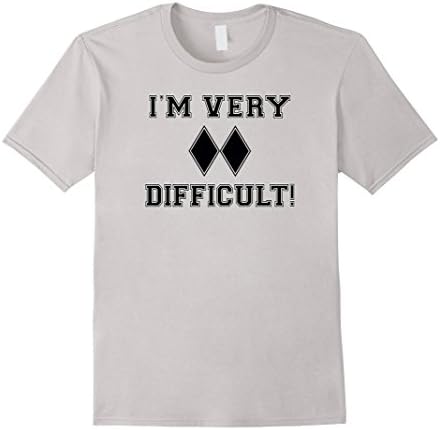 Skiing T-Shirt Double Black Diamond Very Difficult Funny