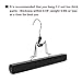 JS HANGER Wood Pants Hangers, 12 Pack Non Slip Wood Skirt Hangers, Smooth Finish Wood Jeans/Slack Hanger with 360° Swivel Hook, Black Finish