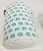 HIYAGON Canvas Storage Basket,Large Laundry Hamper with Handles-Collapsible Storage Bin for Kids Room,Nersury Hamper,Toy Storage 19.7×15.7(Blue Elephant)