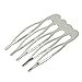 WSSROGY 15 pcs Sliver Metal Hair Comb Clip Grip Tuth Hair Combs Hair Piece on Metal Comb Blank Hair Comb for Craft DIY Hair Bows Jewelry Making