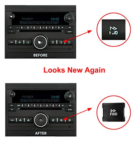 GM Vehicles Radio Dash Button Repair Kit,Radio Repair Decal Sticker Set,Fix Ruined Faded Radio Dash Button Stickers Decals Compatible for Tahoe, Yukon, Denali, Silvera
