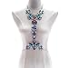 Holylove Colorful Crystal Gold Chain Unique Statement Body Jewelry Necklace- with Color Box (HLYT-colorful)