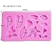 Wootkey Set of 3 Rose Leaf Maple Leaf Grape Leaf Fondant Silicone Mold for Sugarcraft, Cake Border Decoration, Cupcake Topper, Polymer Clay, Crafting Moulds