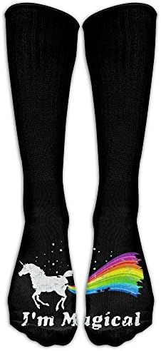 I'm Magical Unicorn In Rainbow Unisex Knee High Socks Crew Athletic Socks Tube Socks