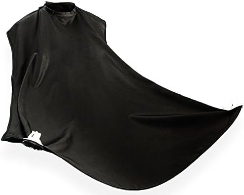 Beard Bib for Trimming and Shaving, Beard Apron,beard catcher,Hair Clippings Cape For Men,Gifts for Men,Gifts for Dad (Black)
