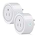 WiFi Smart Plug 2 Pack caloics Mini Wireless Plug Outlet Remote Voice Control Intelligent Socket with Timing Function Home Smart Switch Plug Compatible with Alexa from Anywhere Anytime (2-Pack)