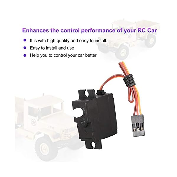 Lodenlli RC-Lenkservo für RC 1/16 Kletterwagen WPL B-1 / B-24 / C-14 / C-24 / B-16 Ersatzteilzubehör für LKW-Teile – Bild 8