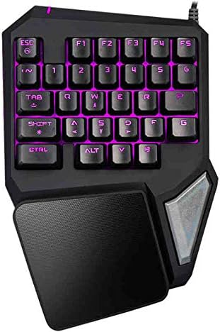 YMNL USB Cable Game Controller, Keyboard Handle 2 in 1 for League of Legends Support Pc, One-Handed Operation Game Console Game Controller