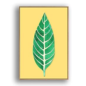 Framed Canvas Wall Art for Living Room, Bedroom Leaves Canvas Prints for Modern Home Decoration Ready to Hang - 16"x24" inches