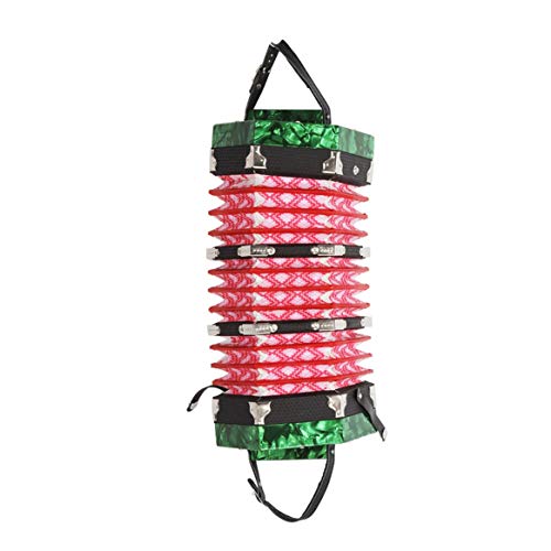Smartlove1P 1PC Unique Vintage Green 20 Key Art Form Hexagonal Musical Instruments Accordion Musical Instruments