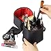IBEILLI Makeup Bag Travel Cosmetic Case with 7 Brush Holder Dividers & 2 Pockets Storage Organizer for Women Girls Waterproof Portable Train Toiletry Bag