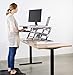 VIVO Height Adjustable 35 inch Desk Converter, Sit Stand Tabletop Dual Monitor and Laptop Riser Workstation, White, DESK-V000W