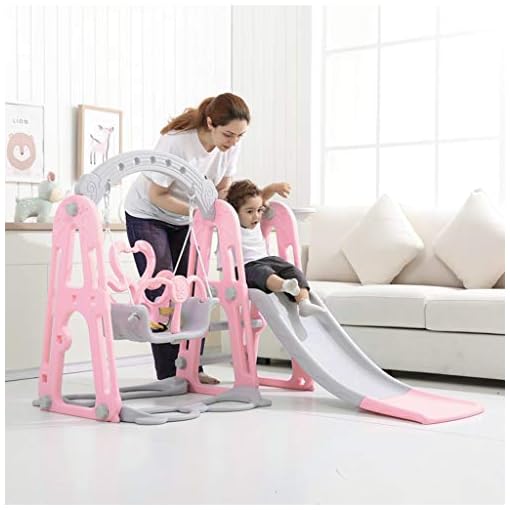 Sdoveb 3-in-1 Playing Baskets Slide Swing Combination Toddler Mountaineering and Swing Set Suitable for 3-9 Years Old… - Image 4