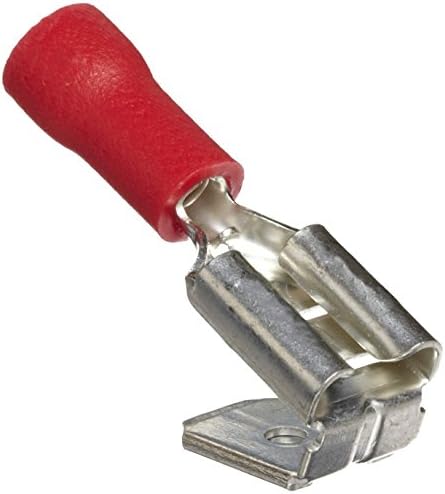 PartsTwins Vinyl Insulated Piggy Back Quick Disconnect Connector 22-18 AWG (Red) - 100 Pack