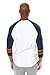 NFL Men's Chicago Bears T-Shirt Raglan Baseball 3/4 Long Sleeve Tee Shirt, Medium, White