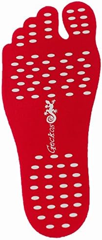 GBM Geckos - Beach Foot Pads, Stick on Soles,Invisible Shoes, Stick-on Foot Pads,Foot Stickers,Nakefit Stick on Soles with Anti-Slip and Waterproof by (Large, Hot Pink)
