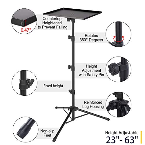 AKTOP Pro Laptop Projector Tripod Stand, Universal Laptop Floor Stand
