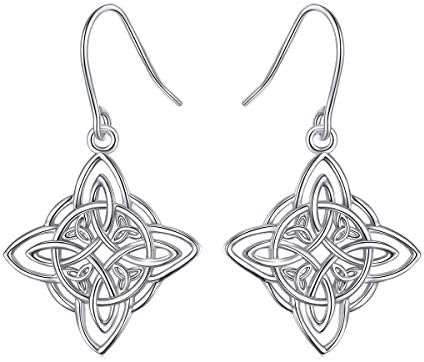 925 スターリングシルバー Good Luck アイリッシュ ケルトノット ガールズ ドロップイヤリング レディース ラブノット ダングルイヤリング 18 Off