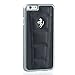 Ferrari 458 Black Real Genuine Leather Hard Case w/ Silver Emblem for iPhone 6