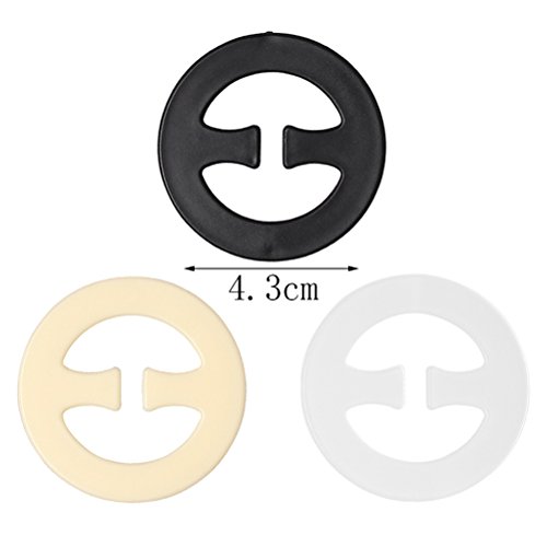 SUMAJU Bra Straps Clips Set, 3Pcs Bra Straps and 3 Pack Racerback Bra Clips for Straps Women Full Cup Size