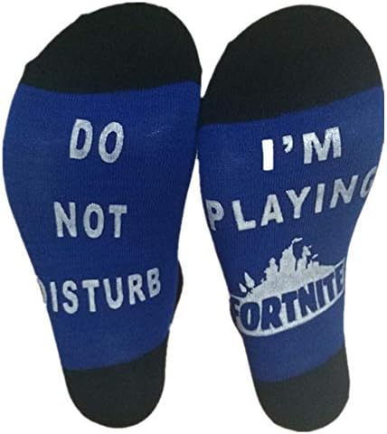 Do Not Disturb, I’m Playing Funny Novelty Cotton Socks Ankle Socks Tall Socks for Fortnite Game Lovers