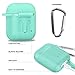 AirPods Case Protective Silicone Cover with 2 Airpods Strap, 2 Airpods Ear Hook,1 Carabiner,1 Headphone Case for Apple Airpods Accessories (7 Pack)-(Mint Green) …thumb 1