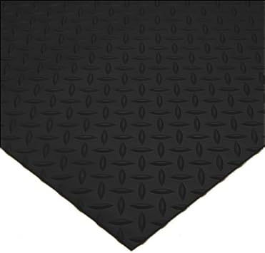 Amazon Com Herco 3 X 10 All Purpose Diamond Plate Vinyl Mat Black Furniture Decor