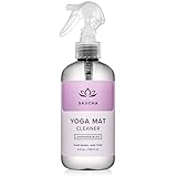 Saucha Natural Yoga Mat Cleaner Spray 8oz with Free Microfiber Cleaning Cloth | Eco Friendly Plant & Essential Oils Based Cleaning Solution (Lavender Bliss)