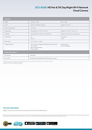 D-Link HD Pan & Tilt Wi-Fi Camera (DCS-5029L) - Thumbnail 7